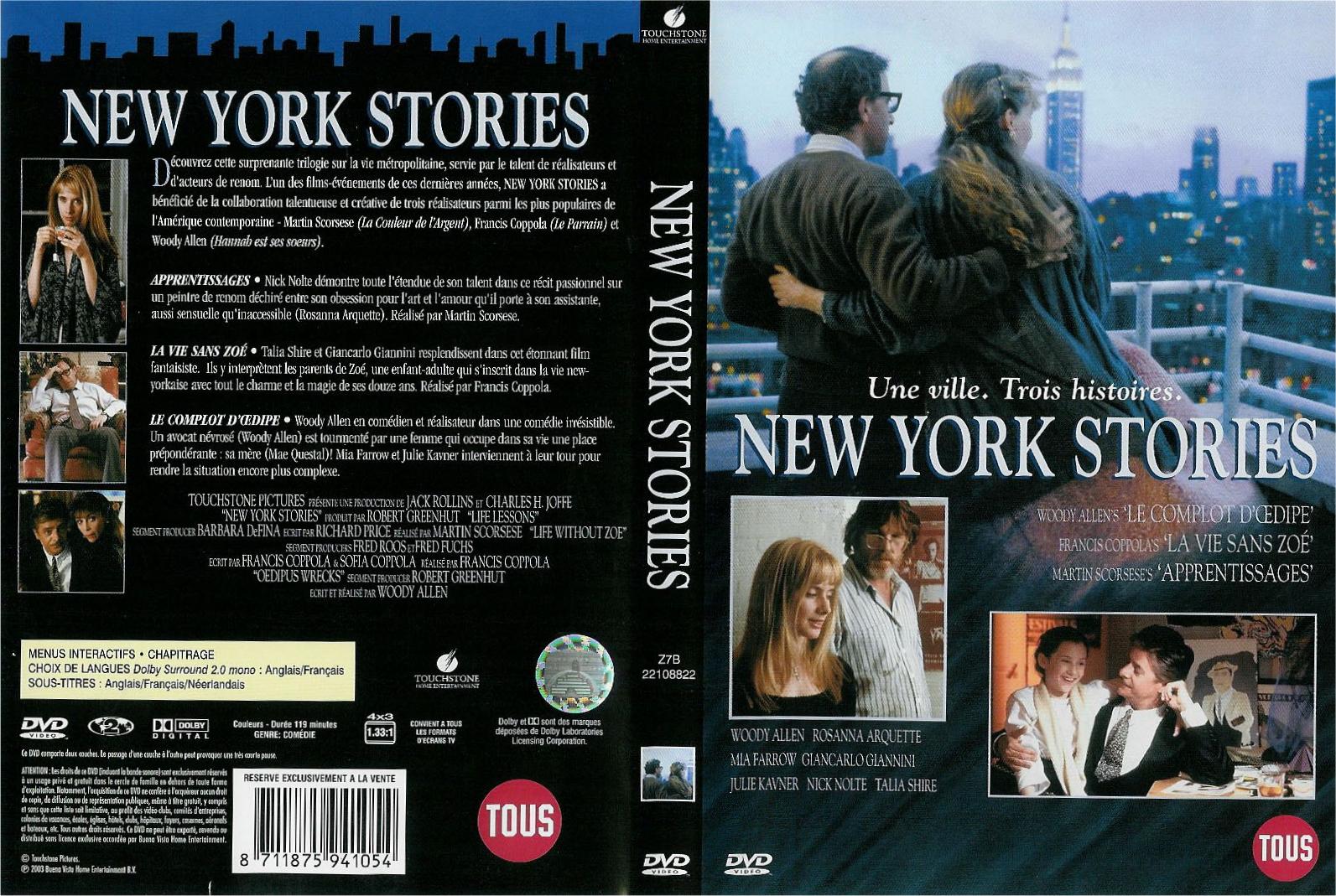 Jaquette DVD New York stories